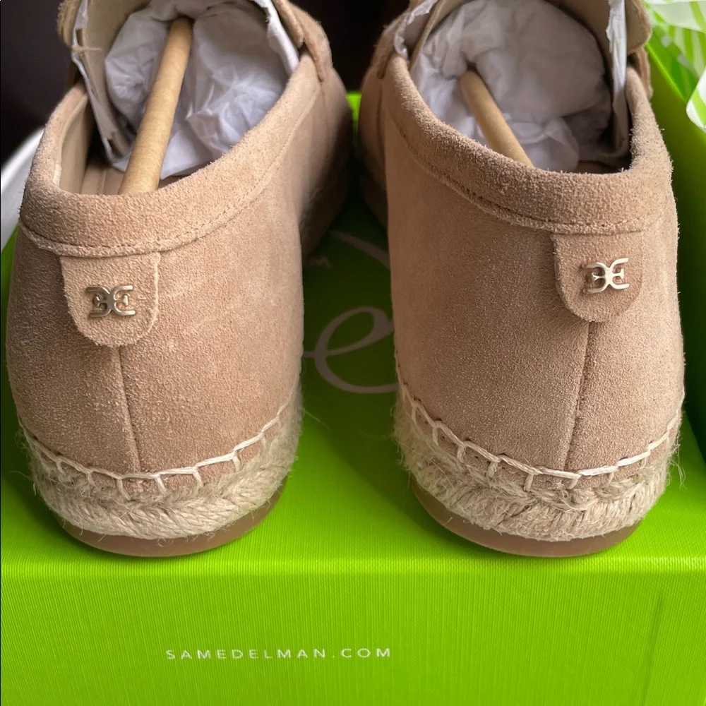 Sam Edelman KAI Penny Loafers Espadrille- taupe Suede US8M new in box
